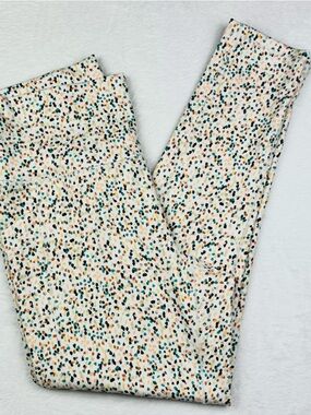 PrAna Leggings. Multicolored. Women’s size L. Side pockets. Excellent condition.